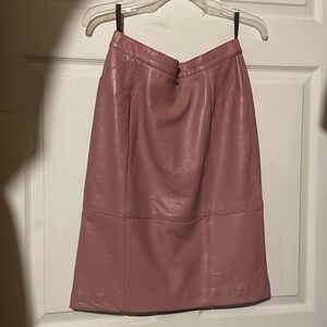 New pink leather skirt